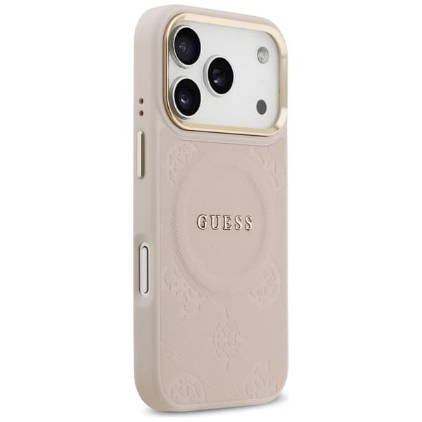 Guess Peony Hot Stamp MagSafe-etui til iPhone 17 Pro i lyserødt