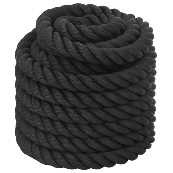 vidaXL træningsreb, sort, 15 m, 11 kg, polyester