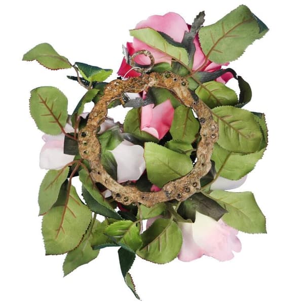 Romantisk laxroskrans, diameter 20 cm