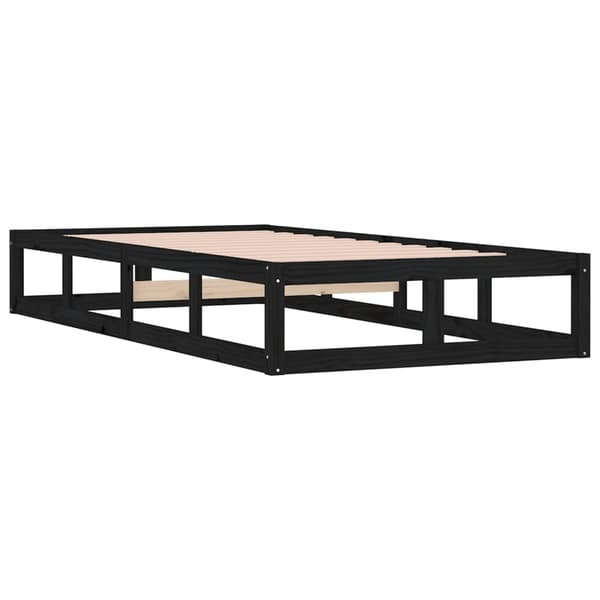 vidaXL sengestel sort 90 x 200 cm massivt træ