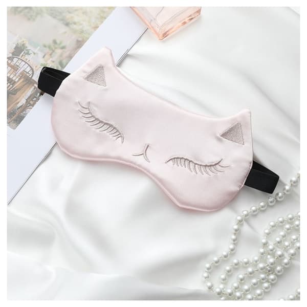 Sovmask katt röd satin dekorativ OPK01CZE