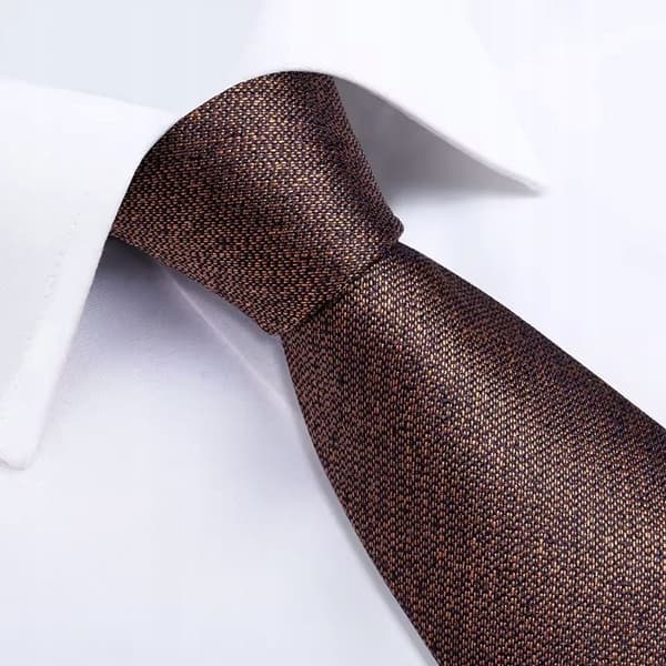 Herreslips 8 cm elegant jacquard lommetørklæde + manchetknapper