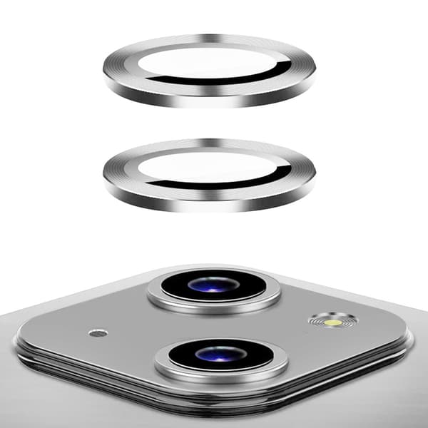 Härdat glas för kamera (objektiv) för iPhone 13 / 13 mini, Silver