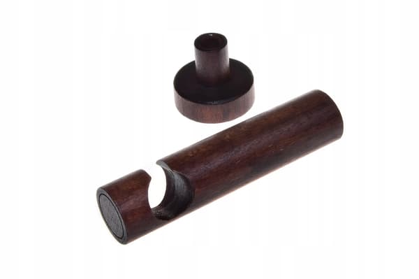 Enkel träkonsol för gardinstång diameter 20 mm Mahogny 2 st