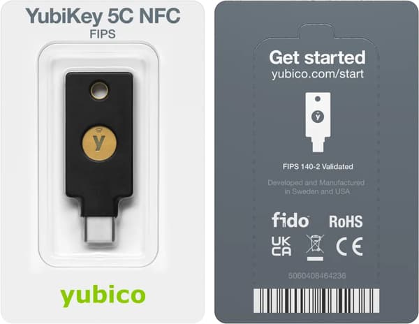 Yubico YubiKey 5C USB-C NFC FIPS Sort sikkerhedsnøgle