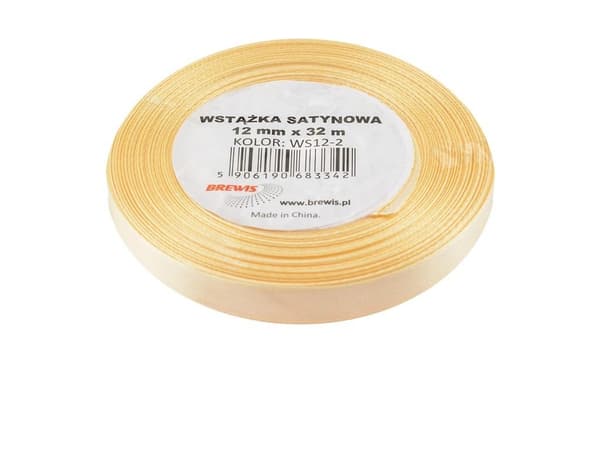 Ecru satinbånd 12mmx32m