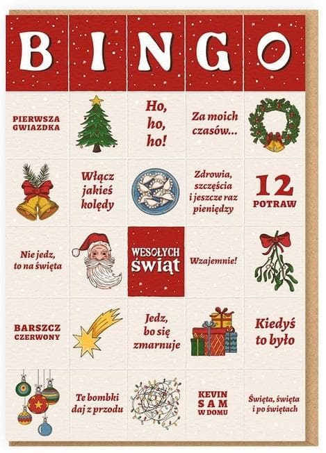 Julekort - Julebingo