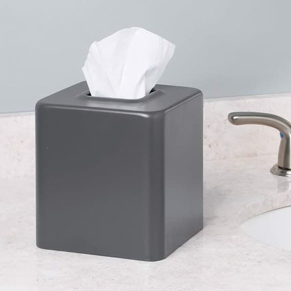 Pappersförpackning i metall, dispenser, 2 st, grå