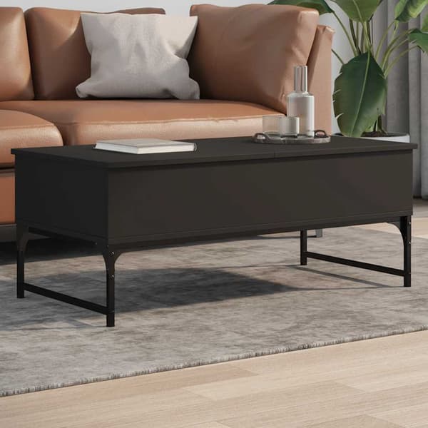 vidaXL sofabord, sort, 100x50x40 cm