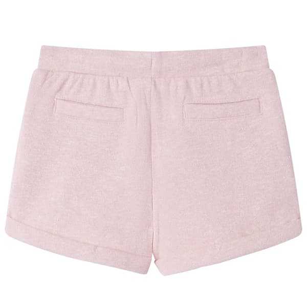 Børneshorts med snøre, lyserød melange, 128