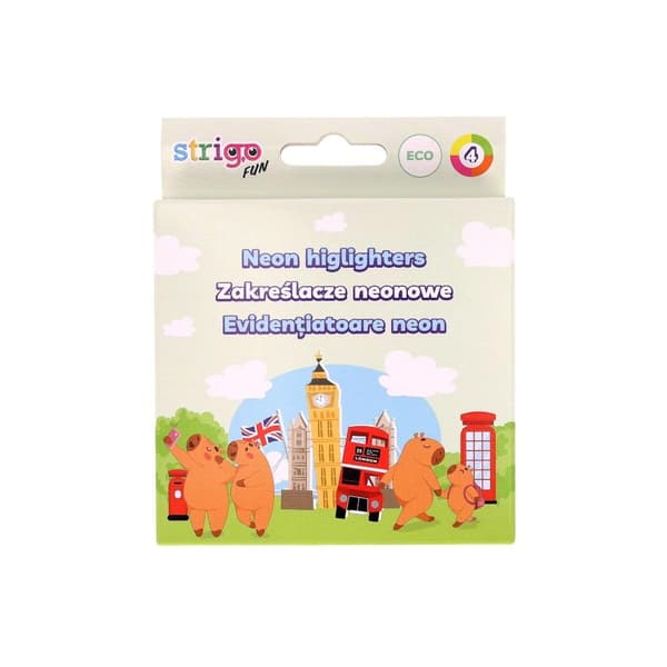 Eco Capybara highlighter neon 4 stk