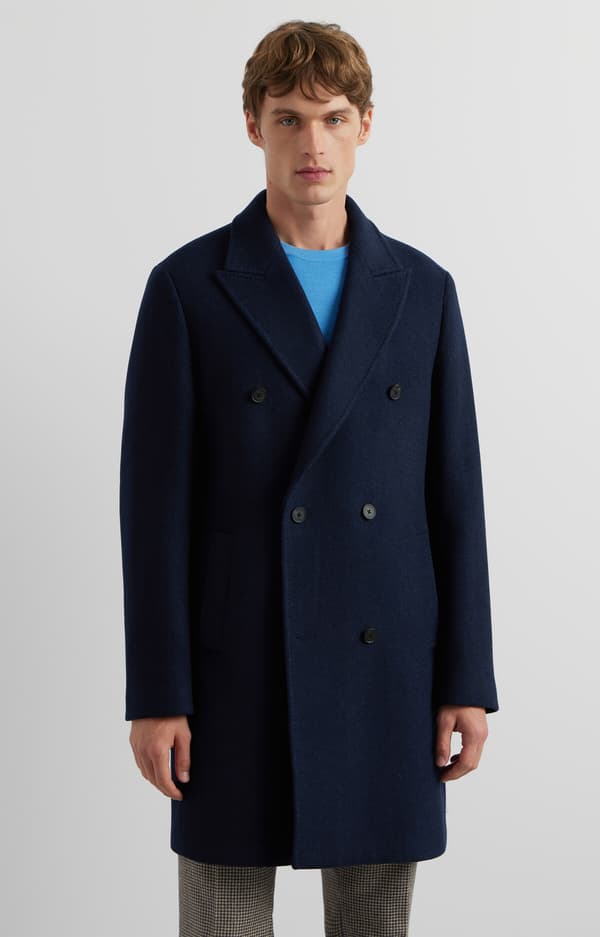 Dubbelknäppt fiskbenskappa 56