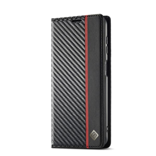 Flip-cover til Samsung Galaxy S25 FE, Carbon LC.IMEEKE, Sort