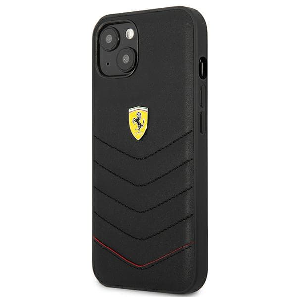 Ferrari Off Track Quiltet Etui til iPhone 13 mini, Sort