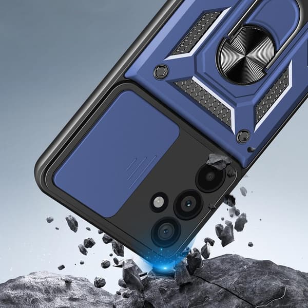 Pansret cover til Samsung Galaxy A17 5G, CamShield Slide, blå