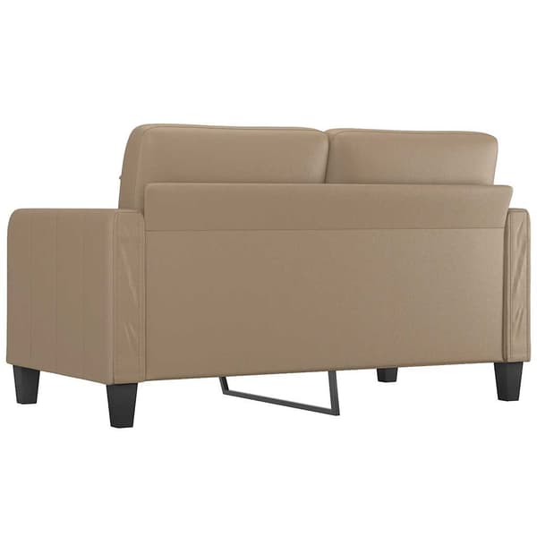 vidaXL 2-sitssoffa, Cappuccino, 140 cm, konstläder
