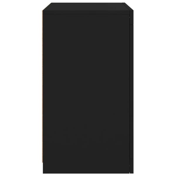 vidaXL LED-skabe, 2 stk., sorte, træbaseret materiale