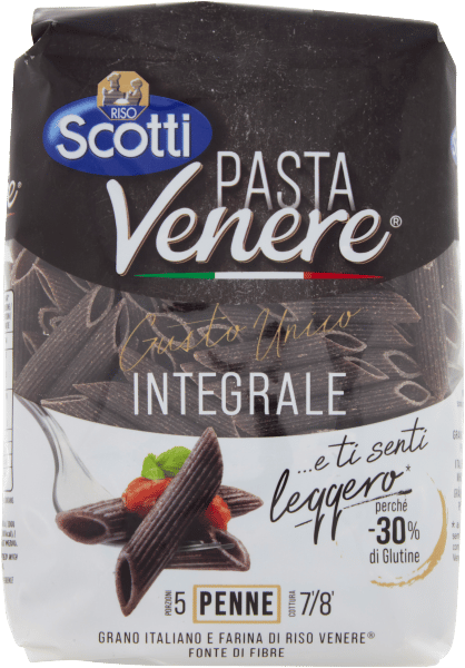 Pasta Venere Penne Integrale 400g - Riso Scotti