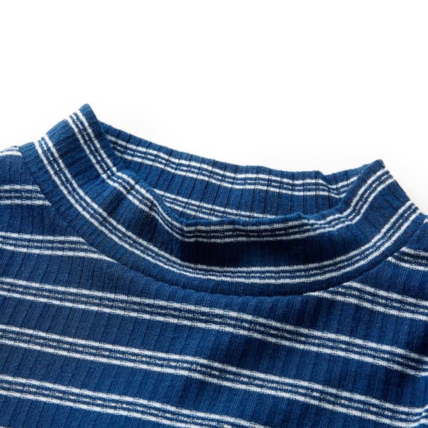 Barn långärmad T-shirt, marinblå, 128