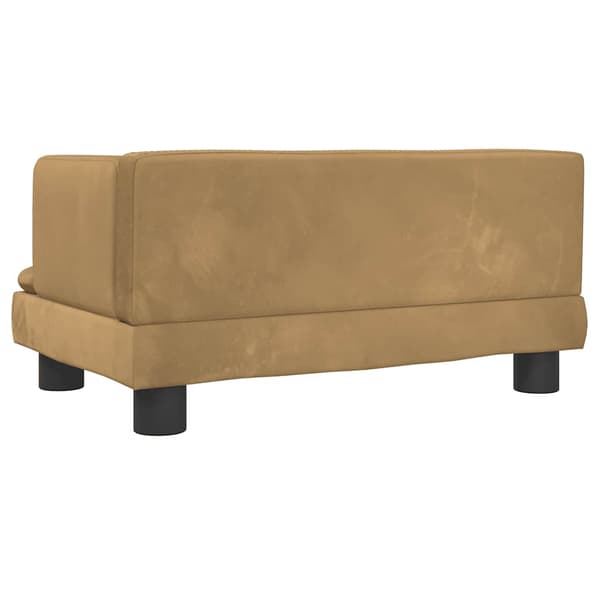 vidaXL Barnsoffa brun 60x40x30 cm sammet