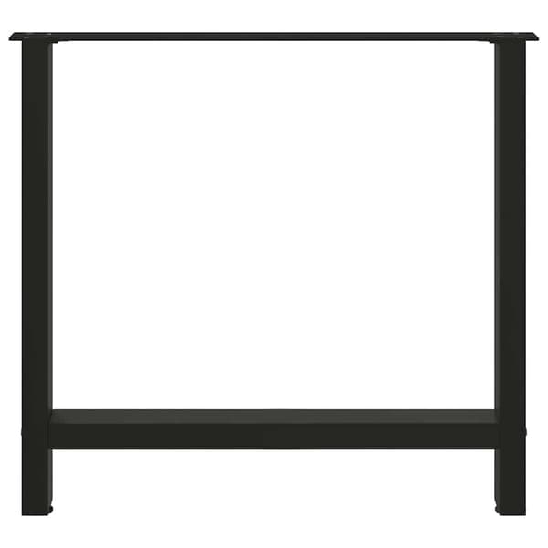 vidaXL sofabordsben sort 2 stk. 70x(72-73) cm stål