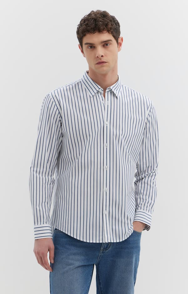 Oversized stribet skjorte XL
