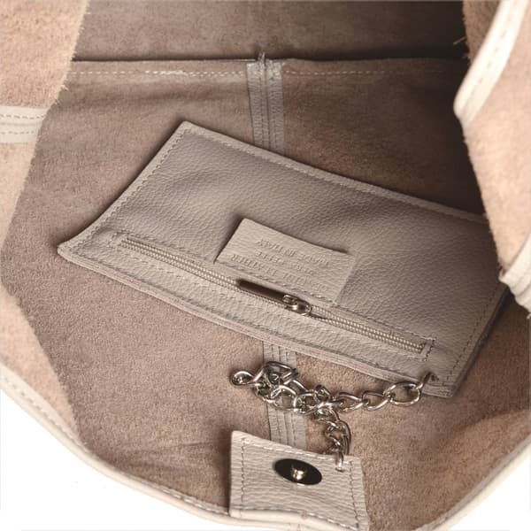 Beige läderväska