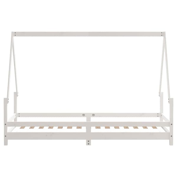 vidaXL Barnsängram vit 80x200 cm furu