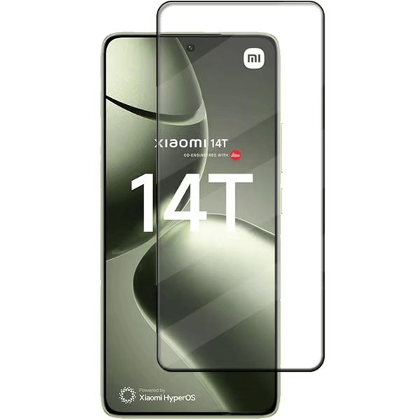 3D hærdet glas til Xiaomi 14T / 14T Pro, sort ramme