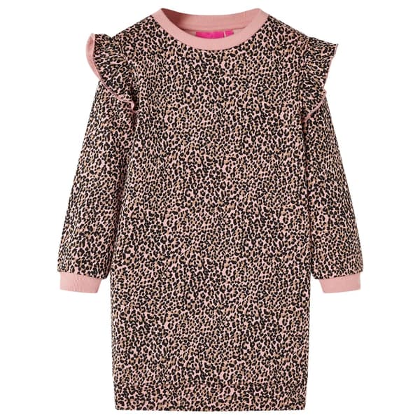 Børnesweatshirtkjole, diskret pink, 104
