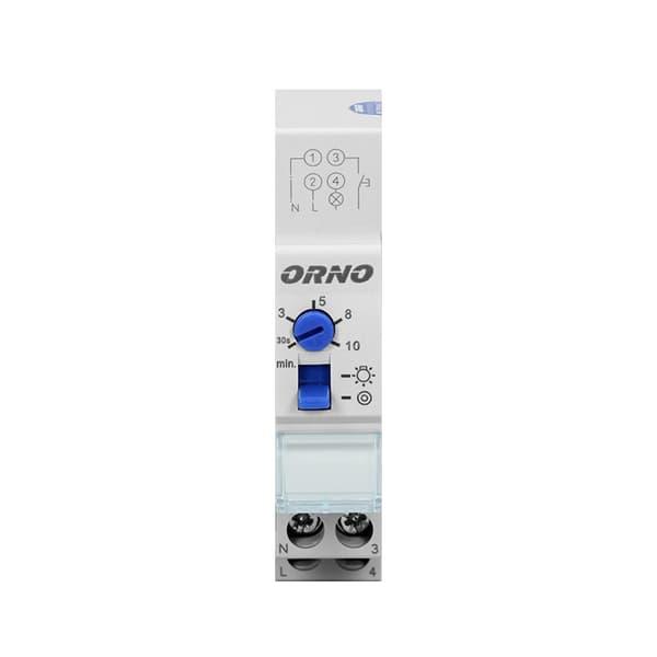 LED-trapptimer för DIN-skena 2300W 10A 3-4 trådar
