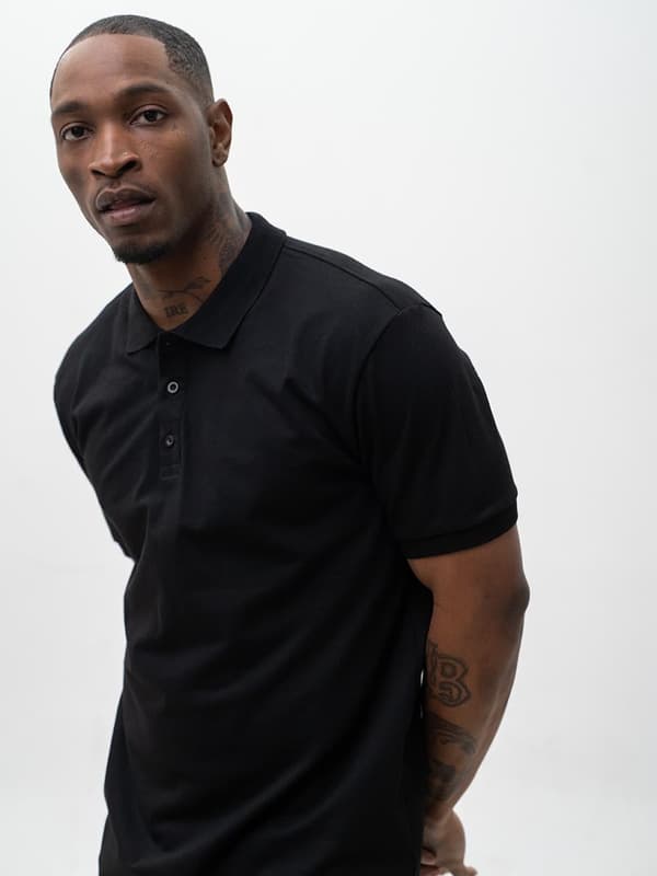 Herre sort UrbanCity poloshirt uden logo M