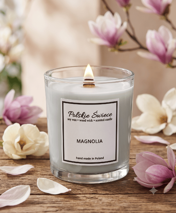 Sojalys med trævæge + MAGNOLIA
