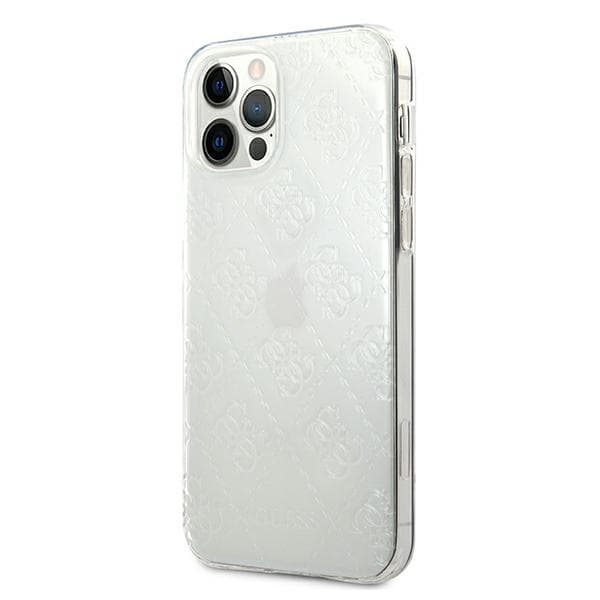 Guess 4G 3D Pattern Collection-skal till iPhone 12 Pro Max, transparent
