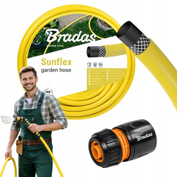 SUNFLEX trädgårdsslang 1/2" - 50m och snabbkoppling