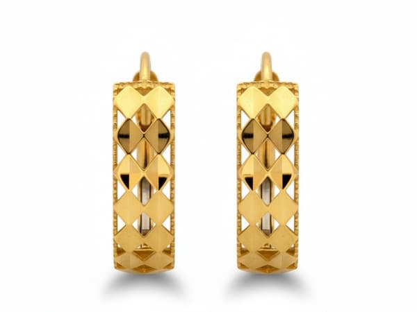 375 guld øreringe, engelske gennembrudte, moderiktige, klassiske, moderne