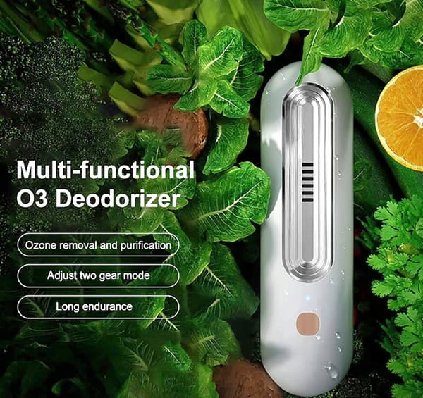 Ozonator til køleskab, bærbar model, (batteri) opladning via USB