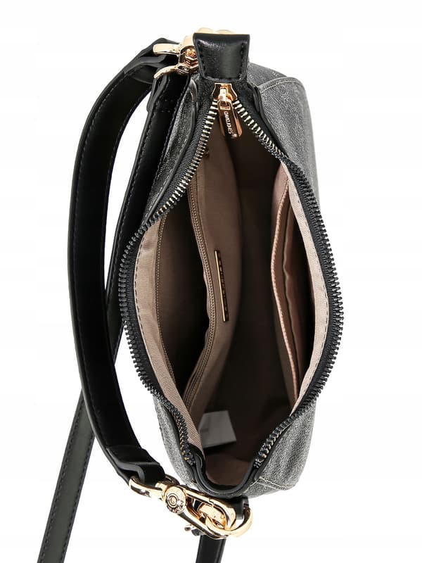 David Jones dame mini skuldertaske, øko-læder, sort