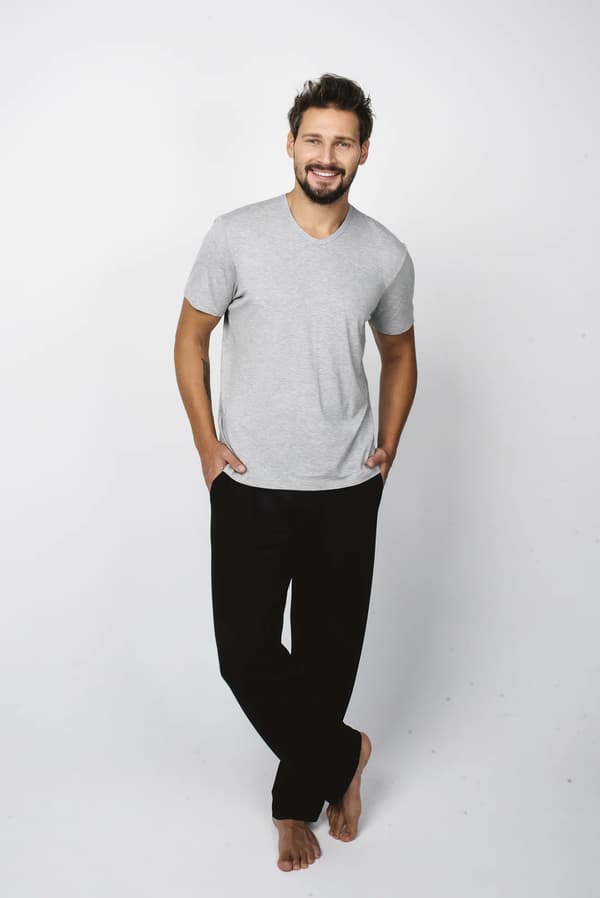 Dallas herrpyjamas, kortärmade, långbyxor M