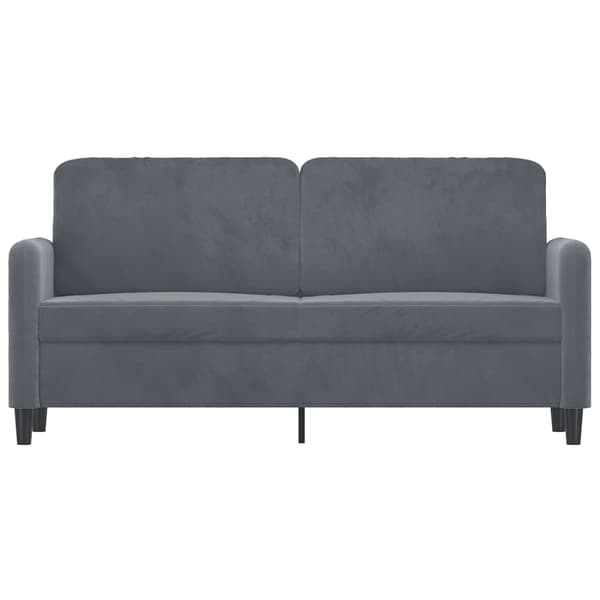 vidaXL 2-sitssoffa mörkgrå 140 cm klädd i sammet
