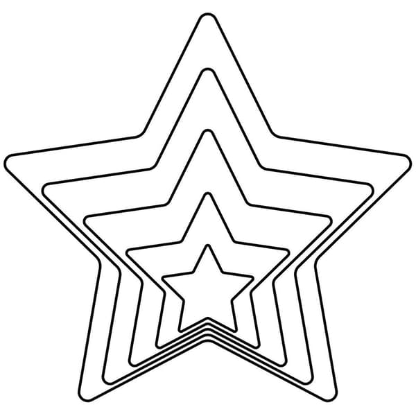 KAKFORMAR STÅLSTJÄRNOR PEPPARKAKSFORMA 5 ST
