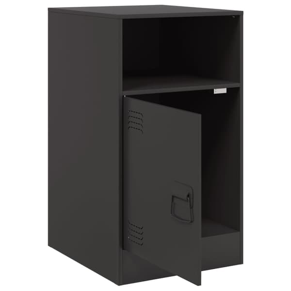 vidaXL sengebord sort 34,5x39x62 cm stål