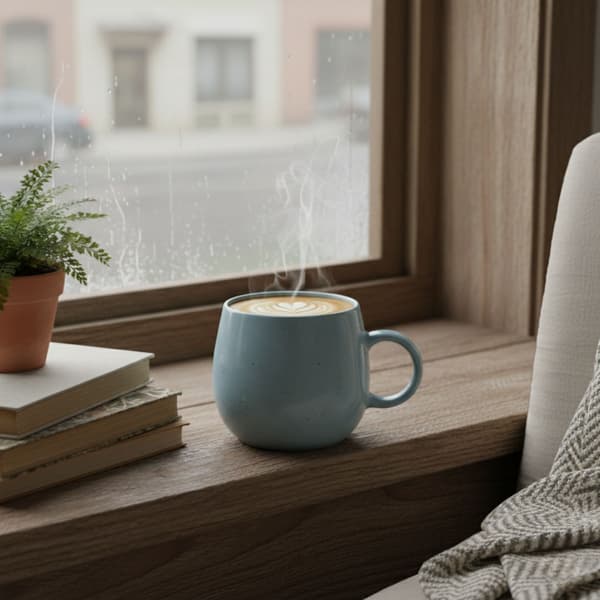 Sininen 480ml pilkkumuki