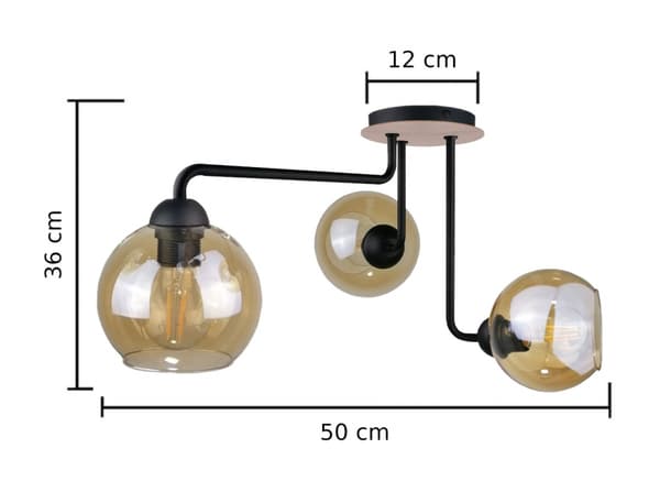 Loftlampe 3xE27 MONDE WOOD