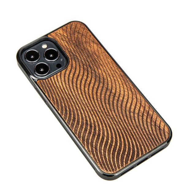 Træcover til iPhone 13 Pro Max WAVES MERBAU