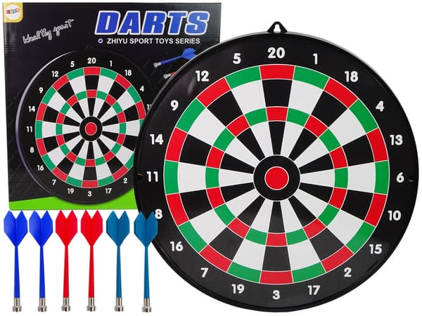 Dartskive med 6 magnetiske pile