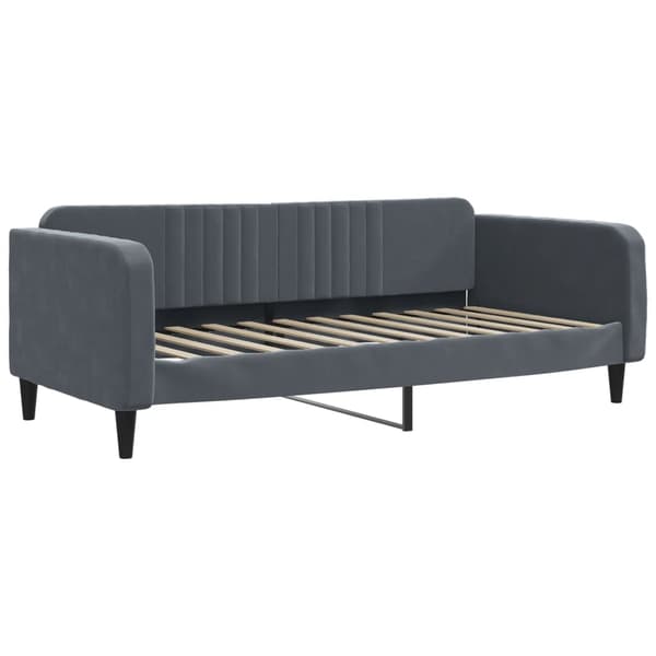 vidaXL Bäddsoffa mörkgrå 100x200 cm sammet