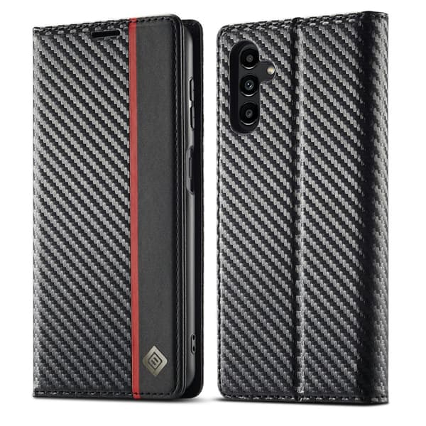 Flip-cover til Samsung Galaxy S25 FE, Carbon LC.IMEEKE, Sort