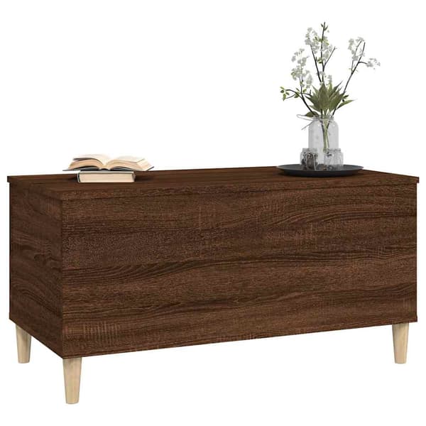 vidaXL sofabord brunt egetræ 90x44,5x45 cm