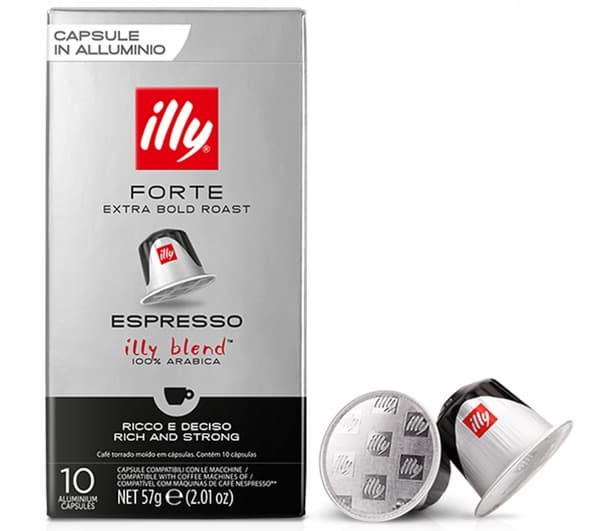 Illy Nespresso Forte extra starkt rostade kaffekapslar 10 st